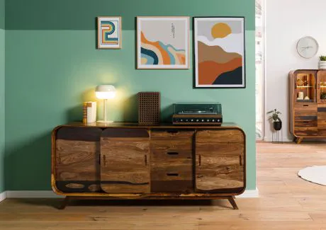 MAILAND Komoda #202 Palisander lakierowany ciemny brąz 173x40x75 cm MAILAND Komoda #202 Palisander lakierowany ciemny brąz 173x40x75 cm