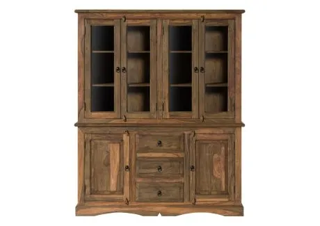 LEEDS Kredens / Witryna #01 Palisander olejowany 150x45x180 cm